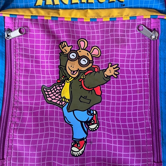 PBS kids 1997 Vintage Arthur Marc Brown Tv Show Toddler/preschool Age Backpack - Picture 2 of 5